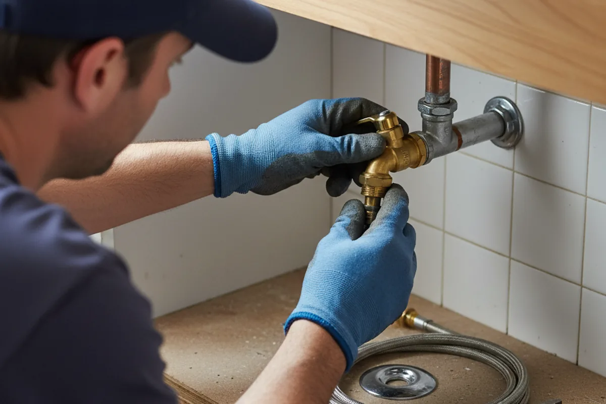 Shutoff valve and fitting work during Faucet and Fixture Repair in Shelby
